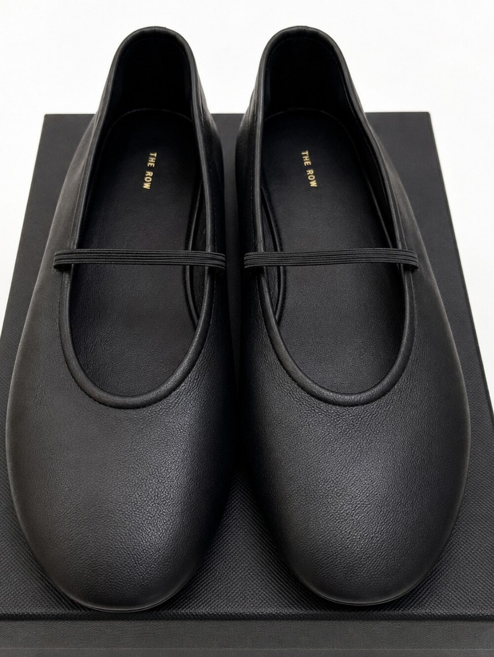 The Row Black Lambskin  Mary Jane Ballet Flats EU 40 / US 10 NWOT MSRP 820